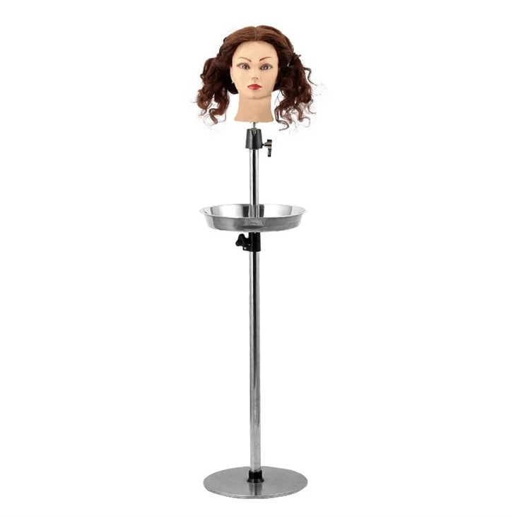 Adjustable Mannequin Head Stand with Tray