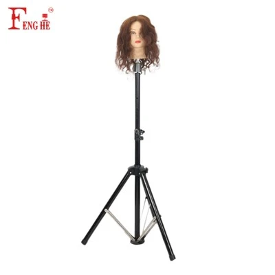 Adjustable Mannequin Head Tripod Stand In Black