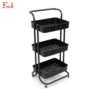 Professional Easy-Wipe Salon Utility Cart
