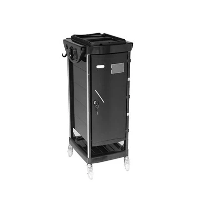 Sleek Minimalist Black Salon Cart