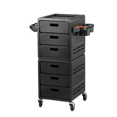 Sleek Mobile Barber Shop Trolley